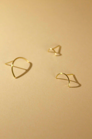 Earring Half Round Mid | Minimalist basic earring