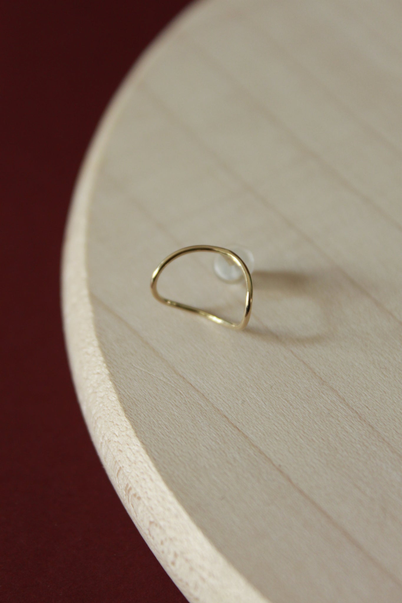 Earring Oval Small | golden curl