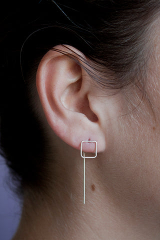 Ohrring quadratisch mittel | Harter Stecker